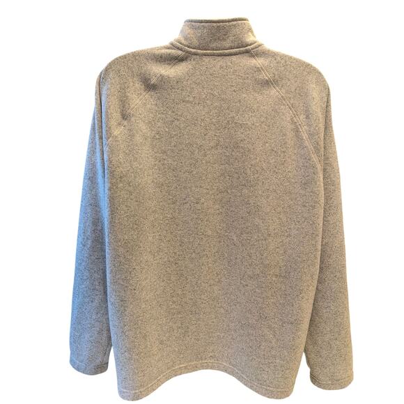 Eddie Bauer Fleece Sweater Mens XXL Gray 1/4 Zip Pullover Gray Hiking Sweatshirt - Picture 8 of 14